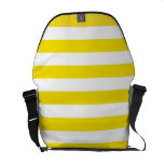 Basic Yellow and White Stripes Pattern Commuter Bag