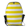Basic Yellow and White Stripes Pattern Commuter Bag