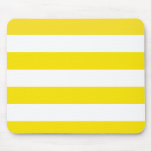 Basic Yellow and White Stripes Pattern Mousepads