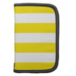 Basic Yellow and White Stripes Pattern planners