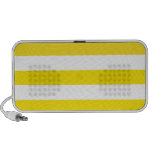 Basic Yellow and White Stripes Pattern Ipod Speaker