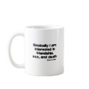 Basically Im Interested quote mugs