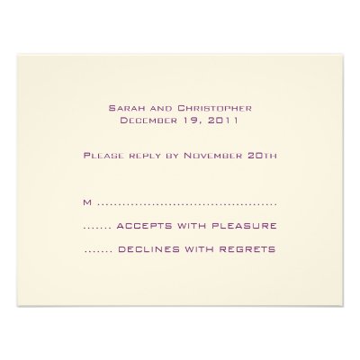 Basics :: Byzantium :: Response Card Custom Announcement