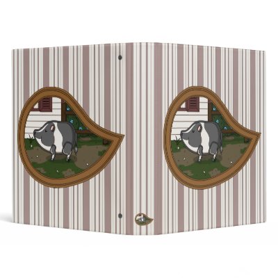 Basil the Pig Binder by valeriedesigns6