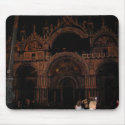 Basilica, St. Mark's Square, Venice at Night mousepads