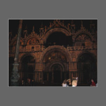 Basilica, St. Mark's Square, Venice at Night postcards