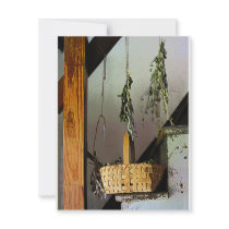 Basket and Drying Herbs Personalized Announcement