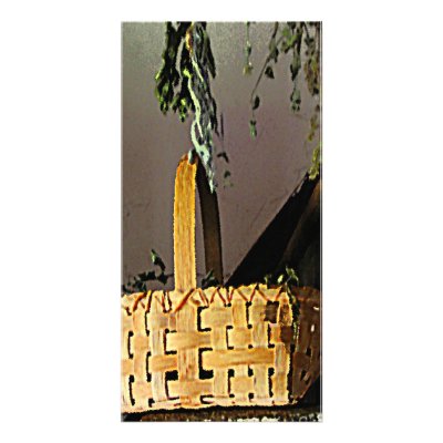 Basket and Drying Herbs Picture Card by SusanSavad