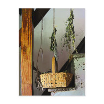 basket and drying herbs postcard p239594067070061509trah 210 Reaping the Benefits of Your Home Herb Garden