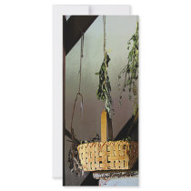 Basket and Drying Herbs rack cards by SusanSavad Basket and Drying Herbs rack cards