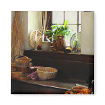 Basket and Plants by Window Magnet