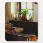 Basket and Plants by Window Mousepad
