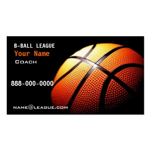 Basket Ball Business Card Template (front side)