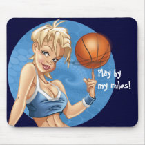 Basket ball Girl mousepads by madbox Basket ball Girl mousepads