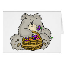 Basket Full Of Flowers Greeting Cards