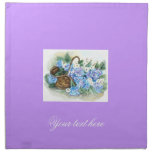 basket hydrangeas printed napkin 