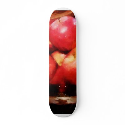 Basket of Apples in Kitchen Custom Skateboard by SusanSavad