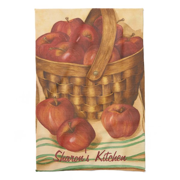 Basket of Apples - Kitchen Towel Towel