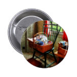 Basket of Cloth and Yarn on Chair Pin