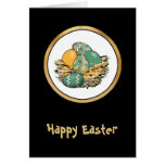 Basket of Colorful Easter Eggs 08 Greeting Cards