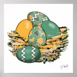 Basket of Colorful Easter Eggs 08 Posters