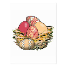 Basket of Colorful Easter Eggs 09 Post Card
