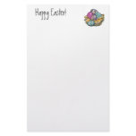 Basket of Colorful Easter Eggs 16 Stationery Paper