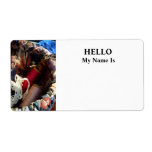 Basket of Crocheting and Thread Personalized Shipping Labels