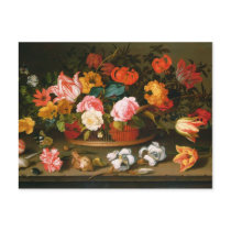 Basket of flowers, 1625 postcards