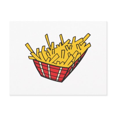 basket of french fries post card by doonidesigns