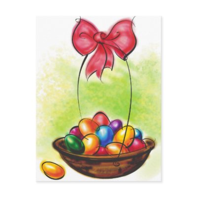 Basket of Fun Postcard by Cherika