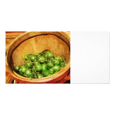 Basket of Green Grapes Picture Card by SusanSavad