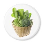 Basket of green vegetables fridge magnet