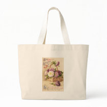 Basket of Mums Vintage Birthday Tote Bag