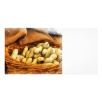 Basket of Peanuts Photo Card Template