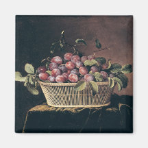 Basket of Plums Magnet