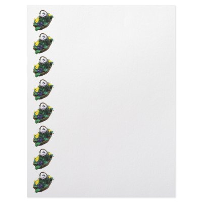 Basket of Primroses Letterhead Template by SusanSavad