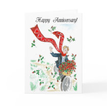Basket of Roses Anniversary Card