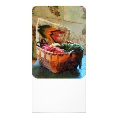 Basket of Yarn and Tapestry Photo Cards by SusanSavad