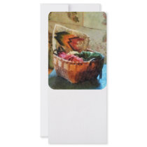 Basket of Yarn and Tapestry Customized Rack Card
