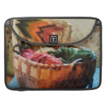 Basket of Yarn and Tapestry Sleeves For MacBooks