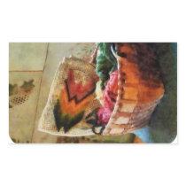 Basket of Yarn and Tapestry Rectangle Sticker