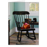 Basket of Yarn on Rocking Chair Greeting Cards