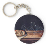 Basket With Glass Pie And A Letter By Stoskopff Keychains