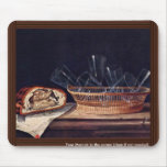 Basket With Glass Pie And A Letter By Stoskopff Mousepads