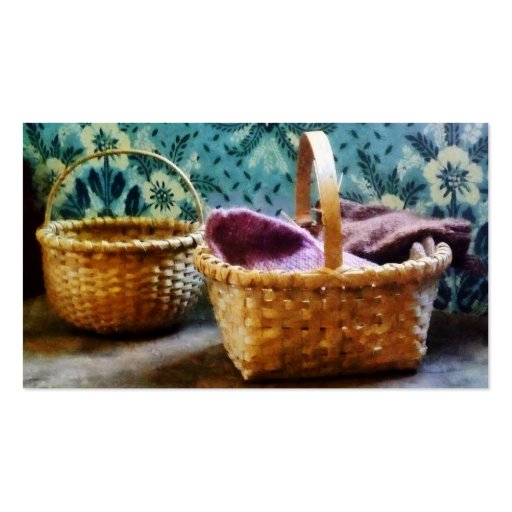 Basket With Knitting Business Card (back side)
