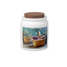 Basket With Knitting Candy Dish