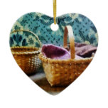 Basket With Knitting Ornaments