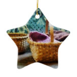 Basket With Knitting Ornaments