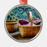 Basket With Knitting Ornaments